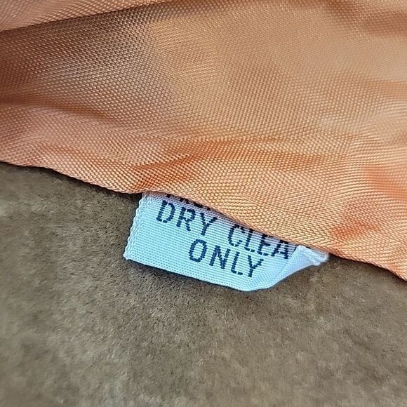 Vintage 70s union made faux leather lions mane coat-caramel brown Women's Size S - Picture 10 of 12